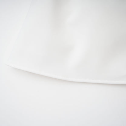 Sarah White Cinched Waist Mini Dress with Cape