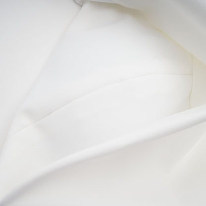 Sarah White Cinched Waist Mini Dress with Cape