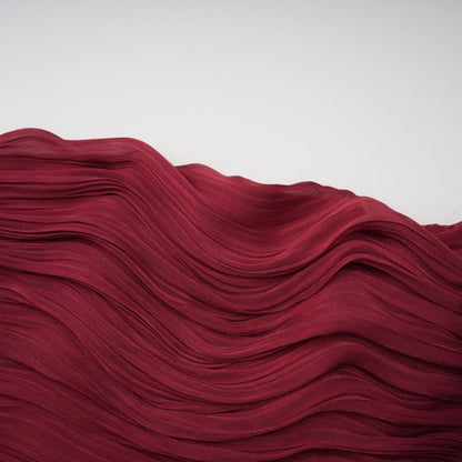 Shifra Burgundy Asymmetrical Cape Maxi Dress