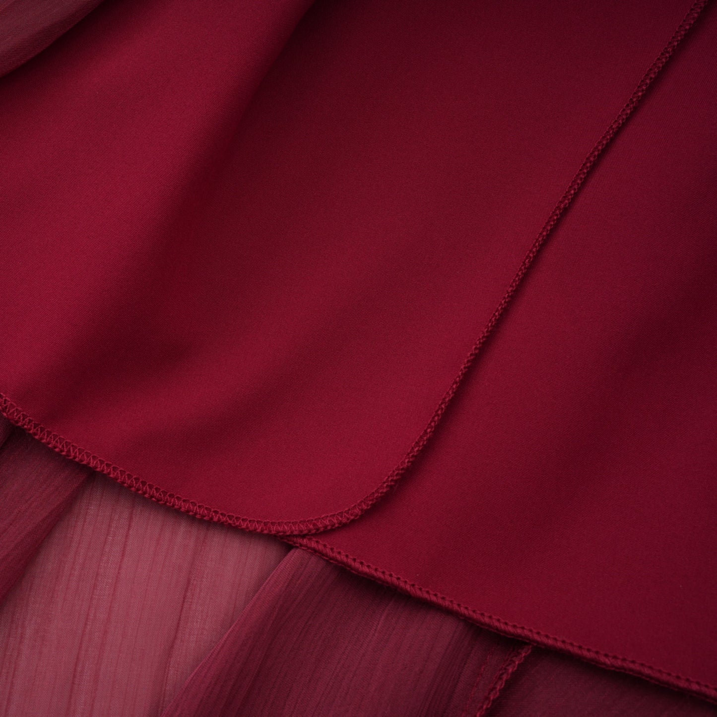 Shifra Burgundy Asymmetrical Cape Maxi Dress