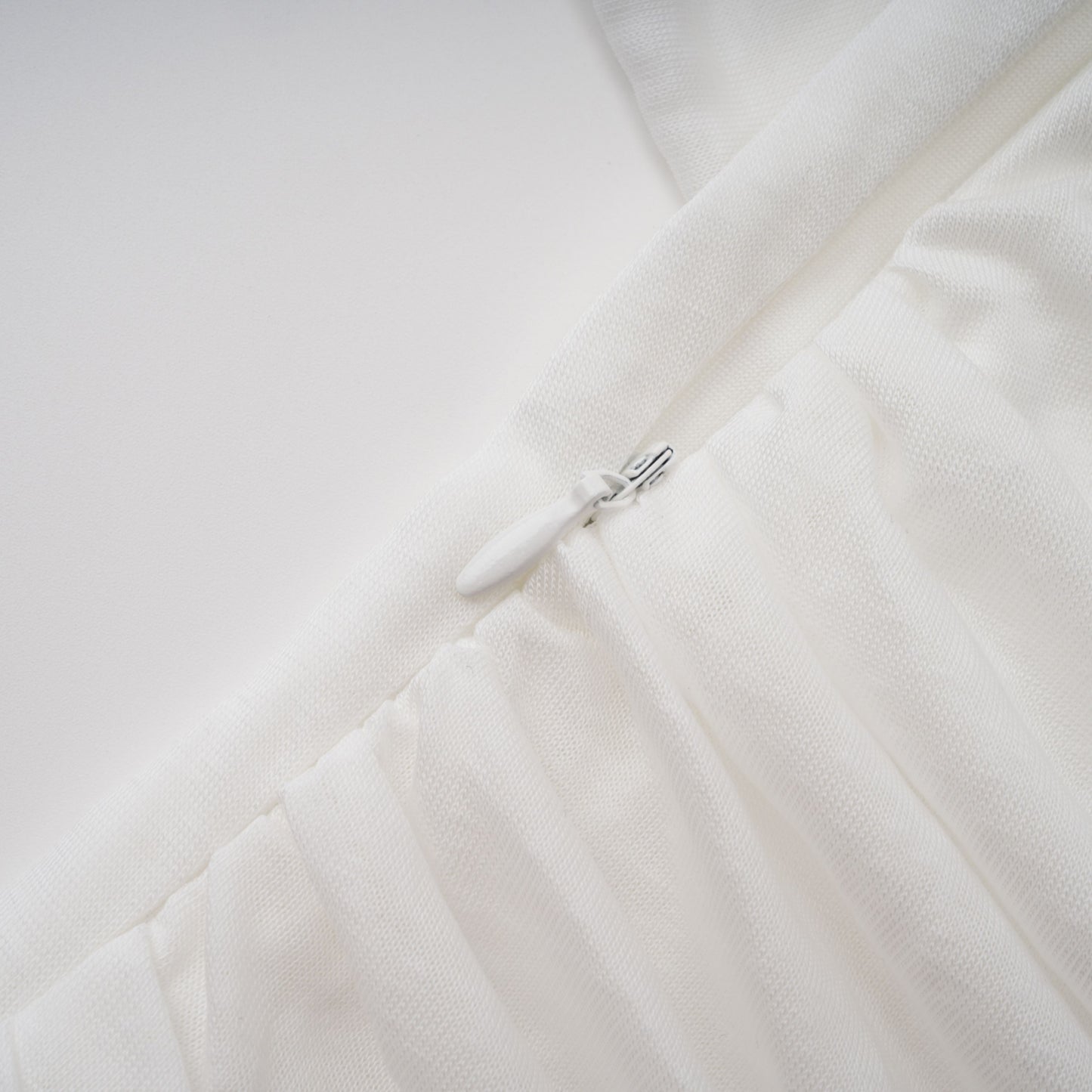 Sigrun White Asymmetrical Gathered Maxi Dress