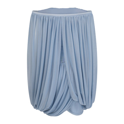Suné Blue Cross Front Ruched Mini Dress