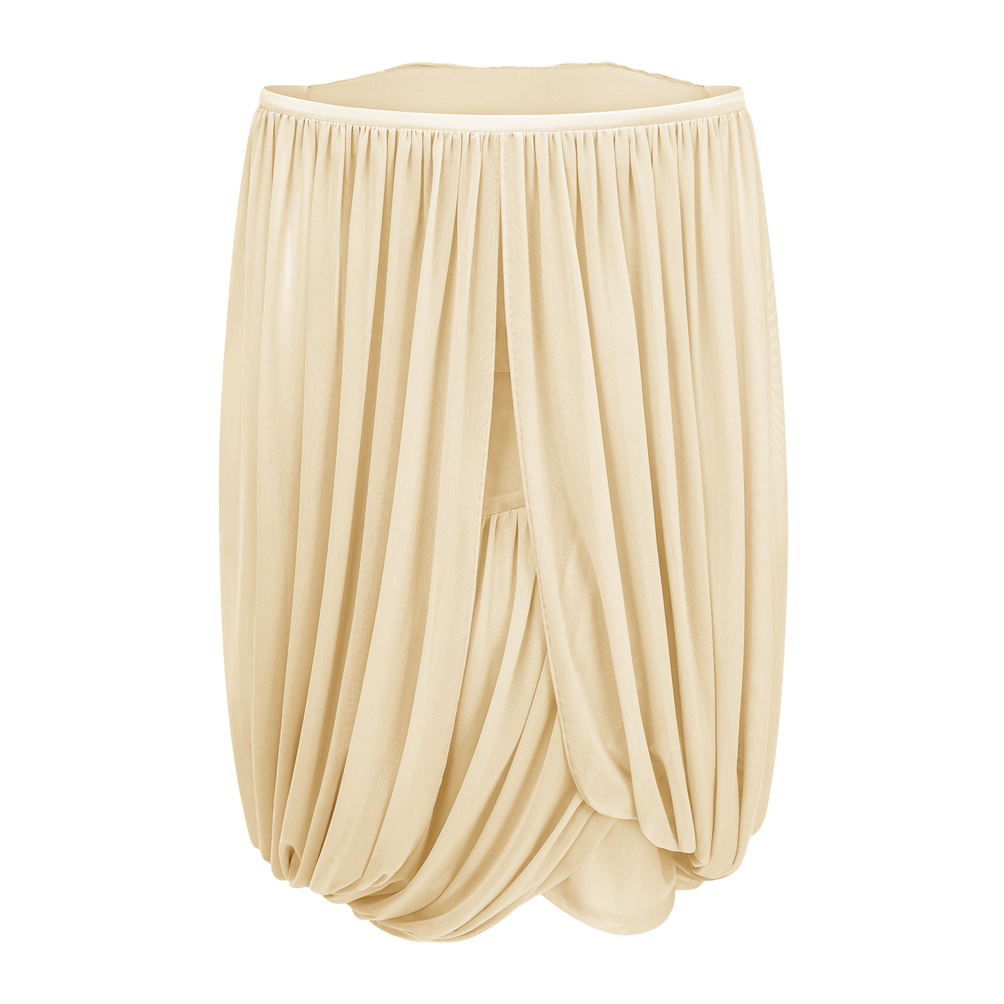 Suné Yellow Cross Front Ruched Mini Dress