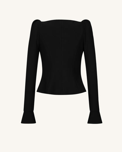 Olivia Puff Omuz Blazer Ceket - Siyah