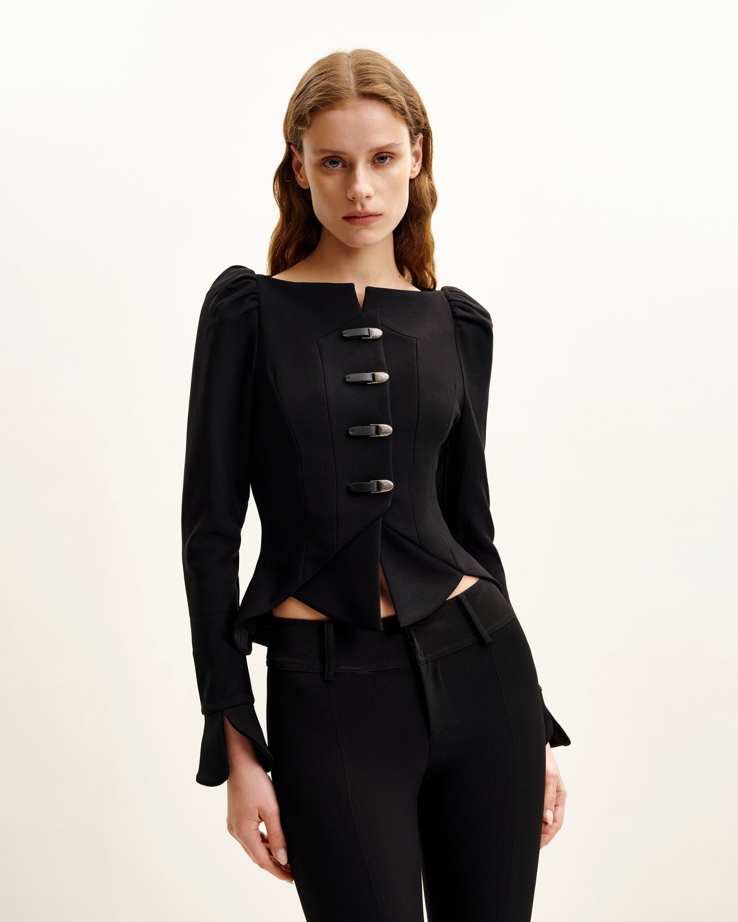 Olivia Puff Omuz Blazer Ceket - Siyah