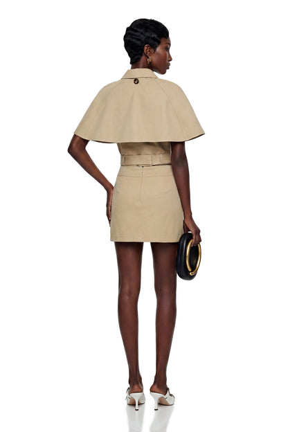 Tova Khaki Cape Crop Top