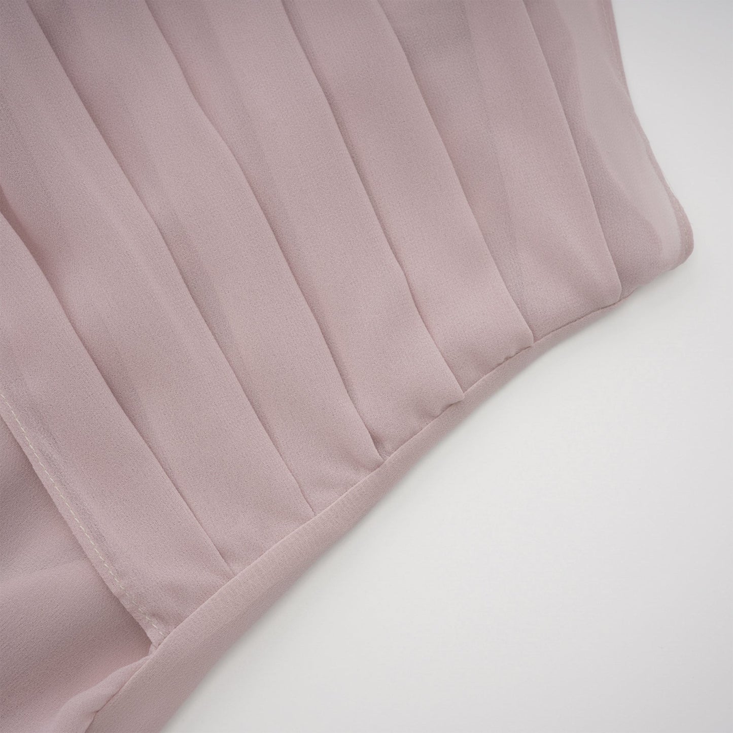 Wilhelmina Dusty Pink Asymmetrical Ruched Maxi Dress