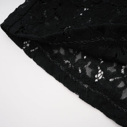 Zoé Black Sheer Lace Blazer & Trousers Matching Set