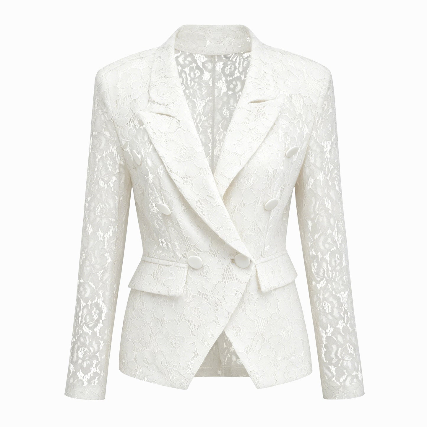 Zoé Sheer Lace Blazer & Trousers Matching Set