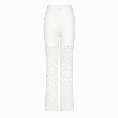 Zoé Sheer Lace Blazer & Trousers Matching Set