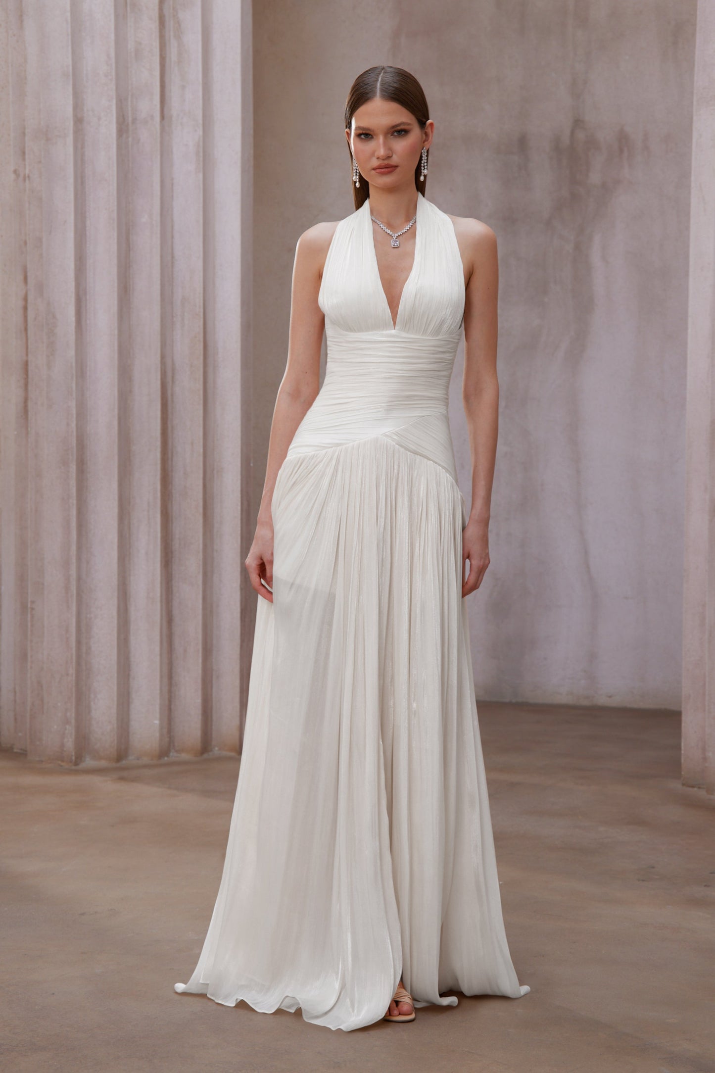 Uranie Gathered Maxi Dress