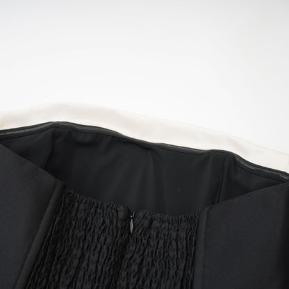 Felisara black bowknot midi dress