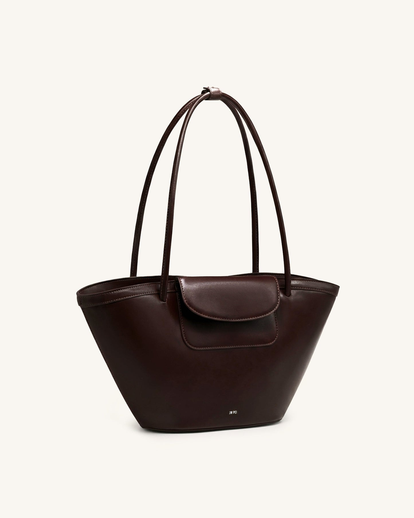 Corinne Pocket Tote Bag - Dark Brown