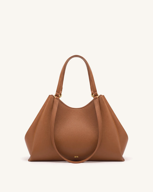 Virelia Double Handle Tote Bag - Cognac