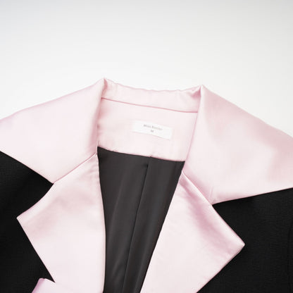 Uaine Black Two-Piece Jacket and Skirt Set