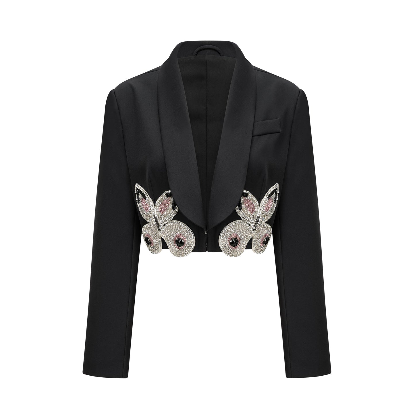 Roxane crystal-embellished jacket & skirt matching set