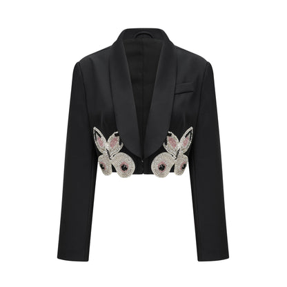 Roxane crystal-embellished jacket & skirt matching set