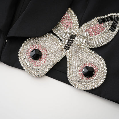 Roxane crystal-embellished jacket & skirt matching set