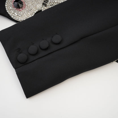 Roxane crystal-embellished jacket & skirt matching set