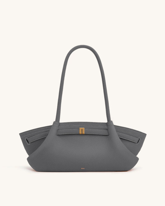 Hana Wide Tote Bag - Grey